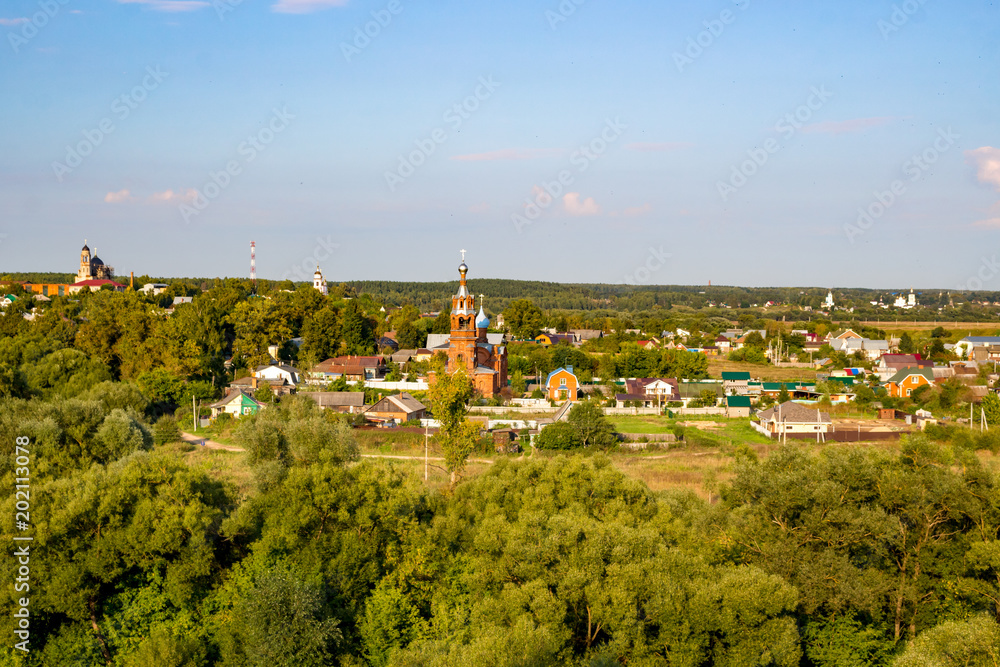 Panoramic view of the old town of Borovsk, Russia
