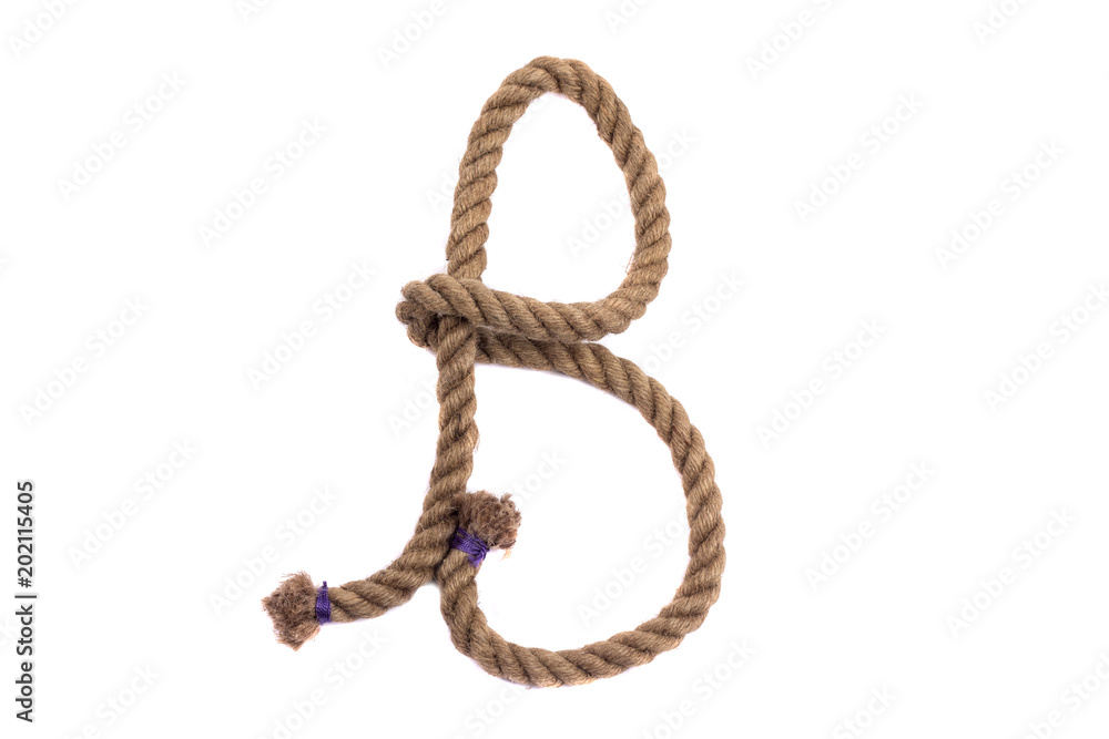 Alphabet from the rope letter b