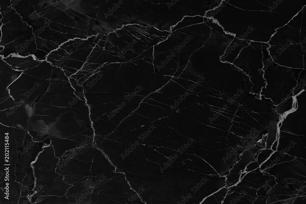 Fototapeta premium Black marble stone texture abstract background pattern