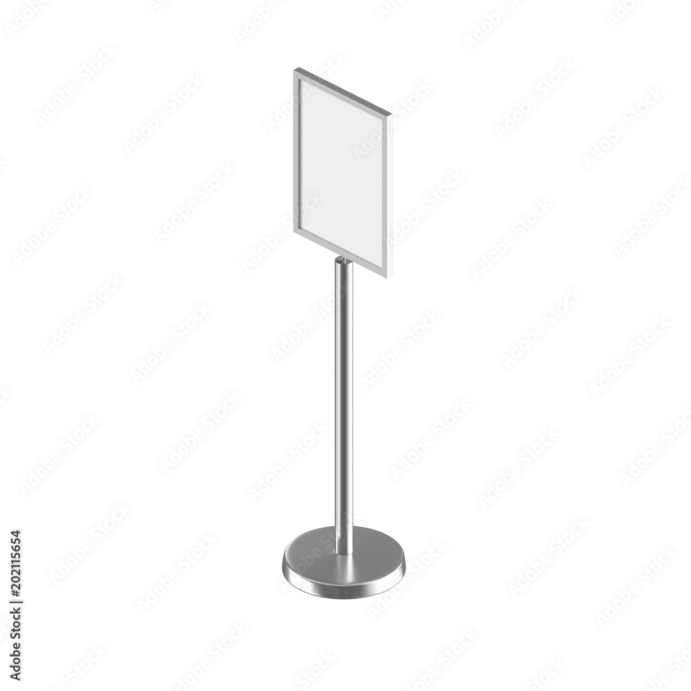 Floor sign stand. 3d illustration Floor sign stand. 3d illustration