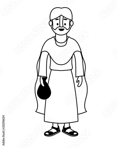 apostle of Jesus character vector illustration design