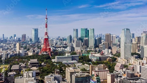 Timelapse tokyo city skyline Japan