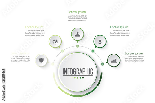 Presentation business of infographic template.