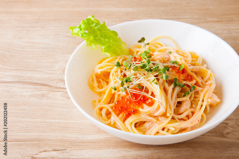 パスタのあるテーブルフォト パスタのあるテーブルフォト