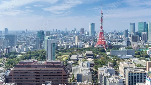 Timelapse tokyo city skyline Japan
