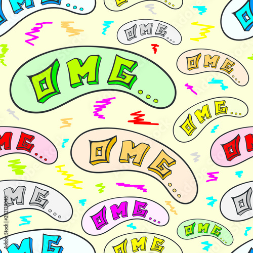 Seamless colorful omg