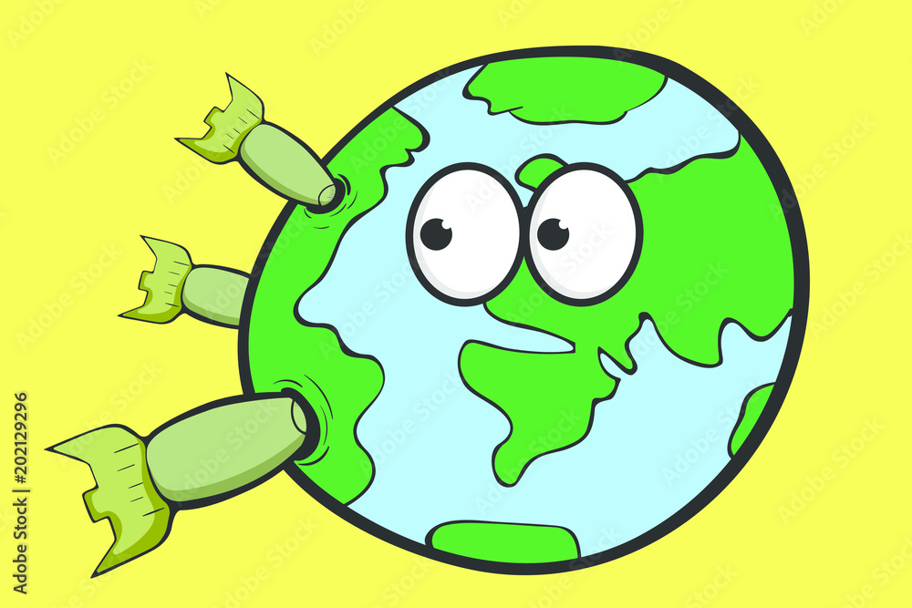 Obraz premium Warheads in the planet