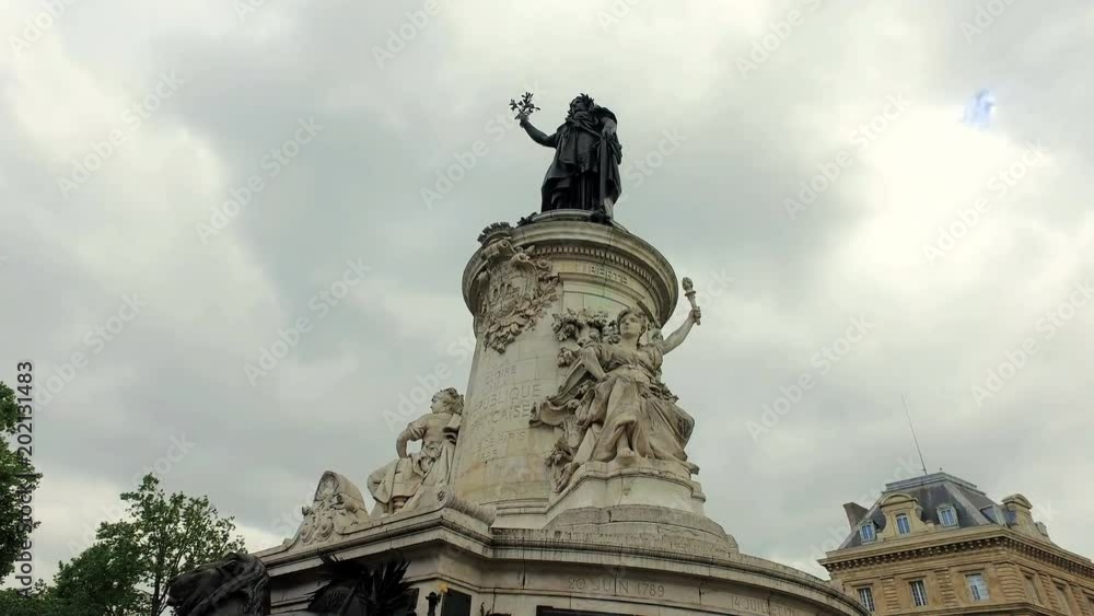 Le Monument a la Republique, also know Statue de la Republique become the iconic place of gathering after Paris attacks Le Monument a la Republique, also know Statue de la Republique become the iconic place of gathering after Paris attacks