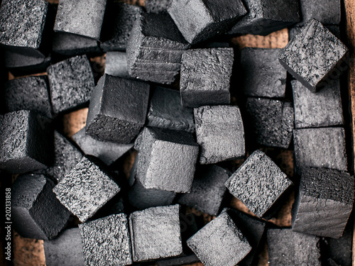 Schilderij op canvas Texture of coal for hookah.