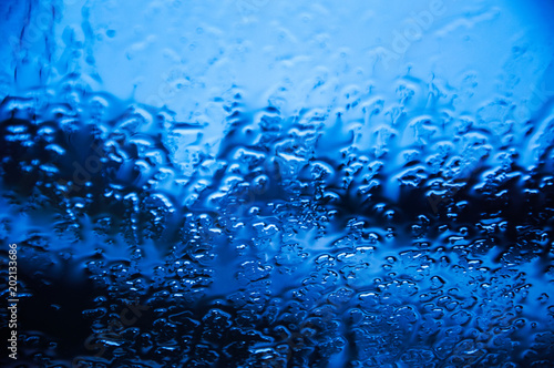  Rain drops on the glass
