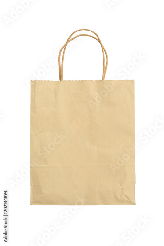 Paper Shopping Bags isolated on white background.