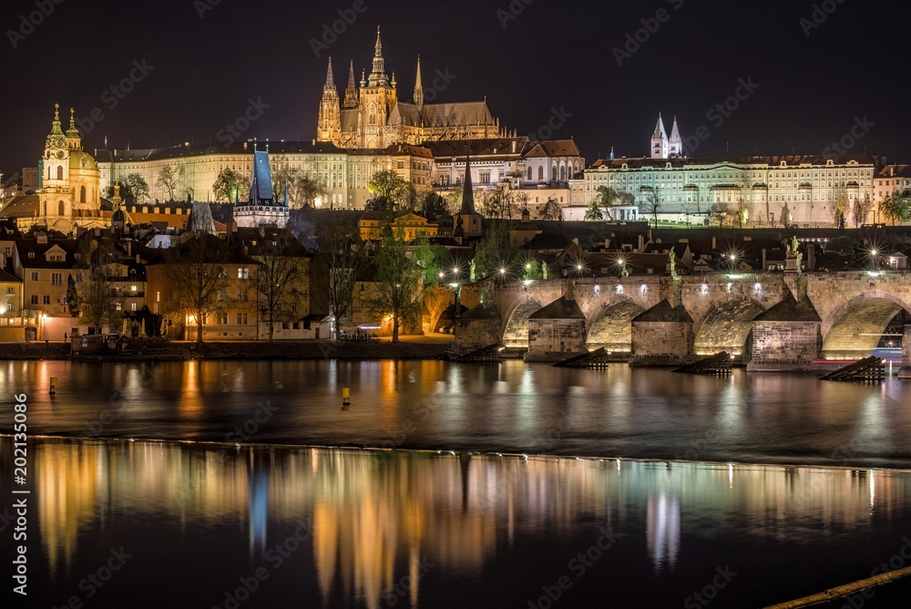 Prague castle and Charles bridge