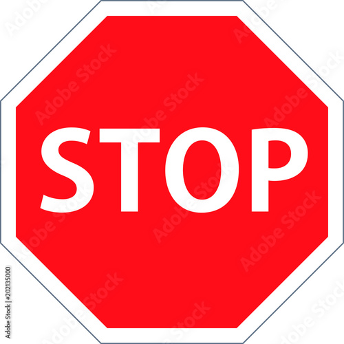 Red Stop sign