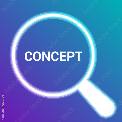 Marketing Concept: Magnifying Optical Glass With Words Concept