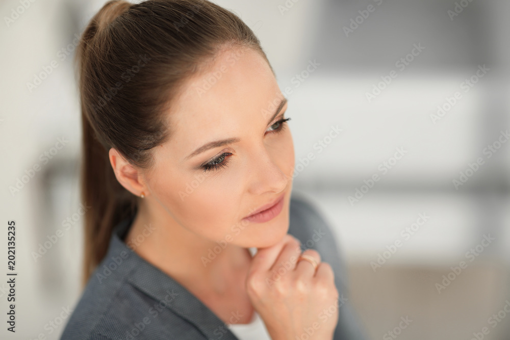 portrait of friendly business woman. portrait of friendly business woman.