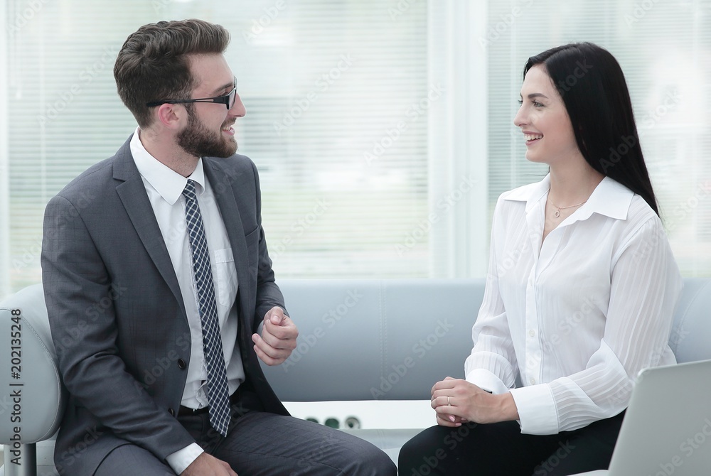 manager and customer talking in a modern office manager and customer talking in a modern office