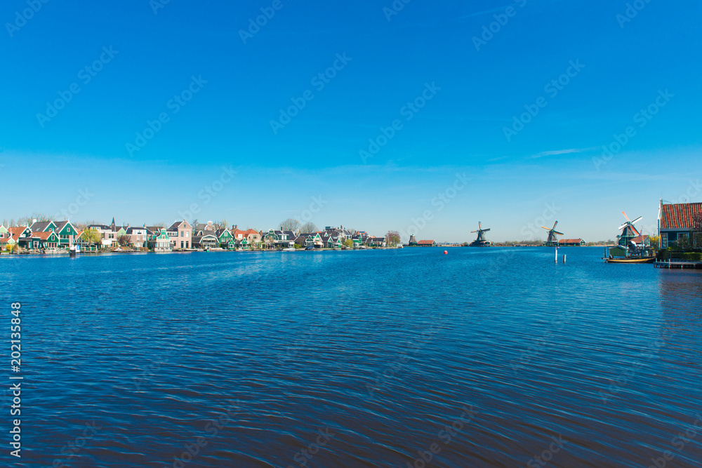 Dutch spring landscape in the village Dutch spring landscape in the village