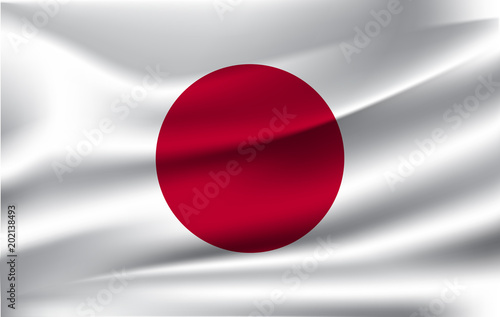 Japanese national flag background texture.