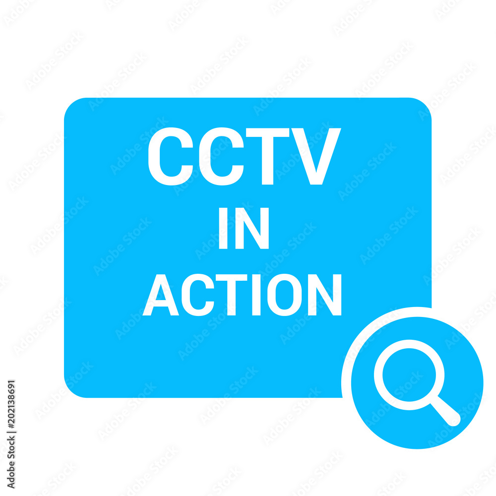 Safety Concept: Magnifying Optical Glass With Words Cctv In Action Safety Concept: Magnifying Optical Glass With Words Cctv In Action