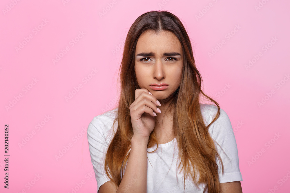 young woman on pink background Attractive beautiful woman showing air kiss young woman on pink background Attractive beautiful woman showing air kiss