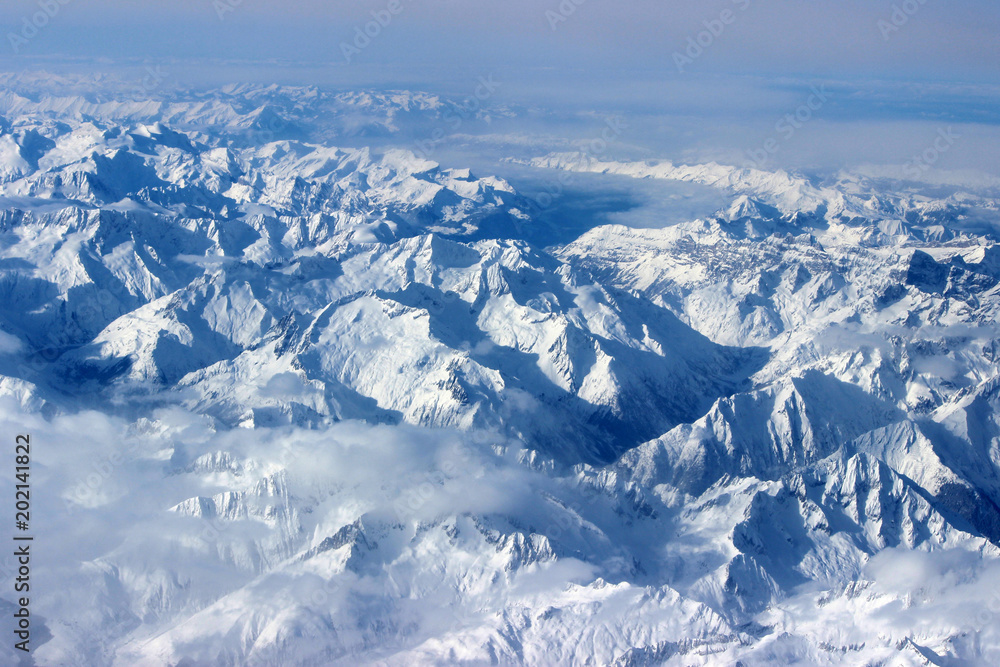 Mountain Ice Hill Winter Switzerland Flight 
