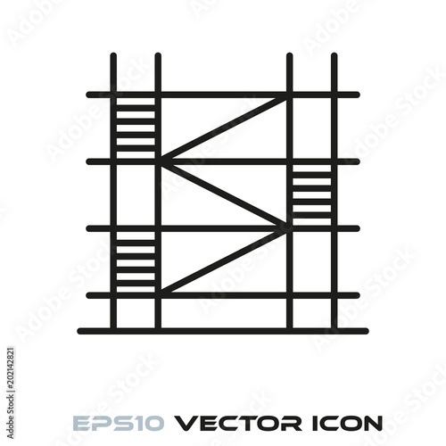 Scaffolding line icon vector