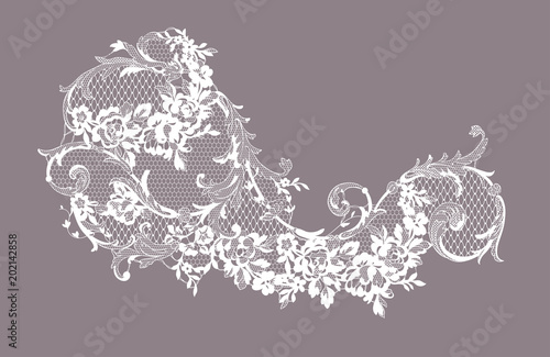 lace ornate element. vector illustration