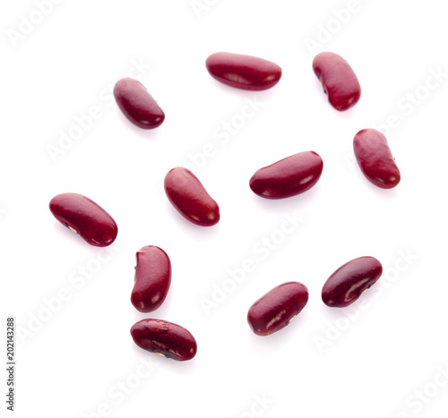 red beans isolated on the white background