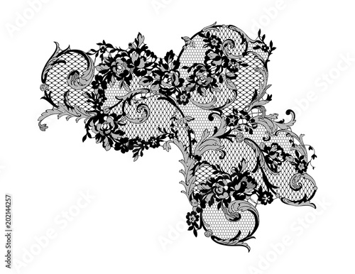 lace ornate element. vector illustration