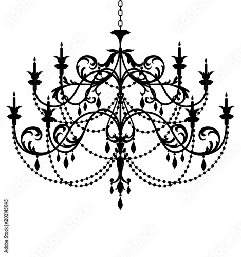 silhouette vintage gold crystal chandelier
