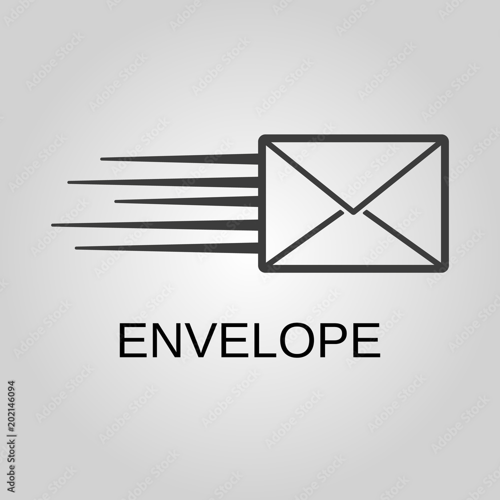 Envelope icon. Envelope symbol. Flat design. Stock - Vector illustration Envelope icon. Envelope symbol. Flat design. Stock - Vector illustration