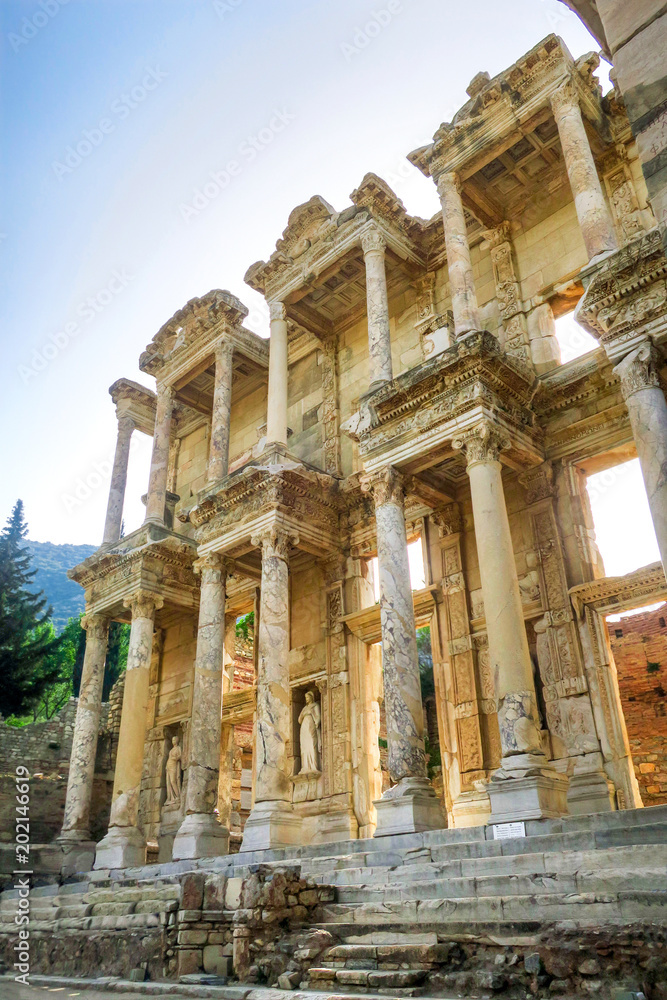 Celsus Library ancient city in Ephesus, Turkey