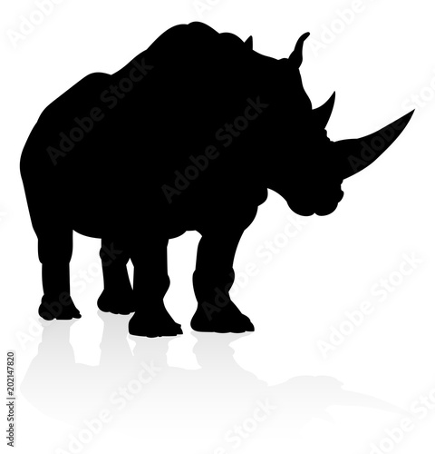 Rhino Animal Silhouette