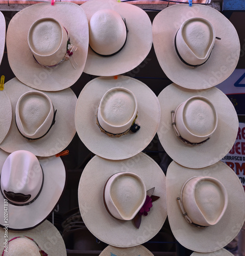 Chapeaux péruviens à Arequipa au Pérou