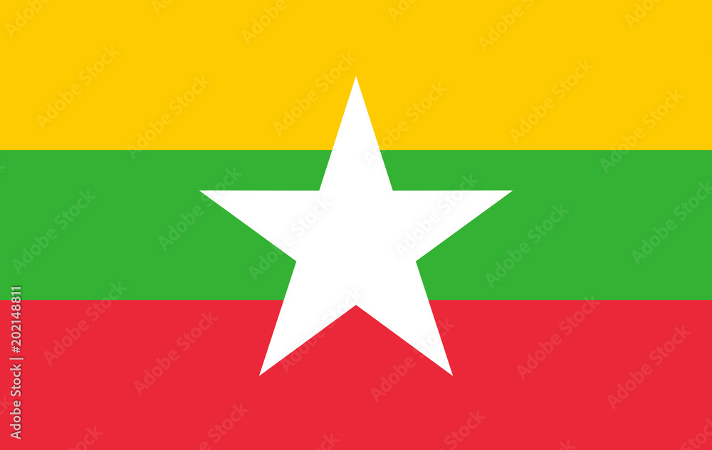 Vector image of the State of Palestine waving flag Vector image of the State of Palestine waving flag