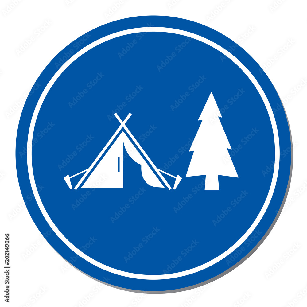 Stylized icon of tourist tent Stylized icon of tourist tent