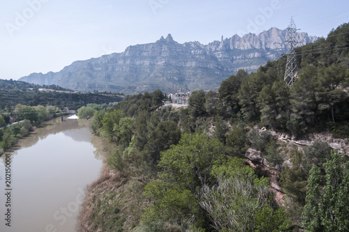 Llobregat river. Barcelona. Aerial view