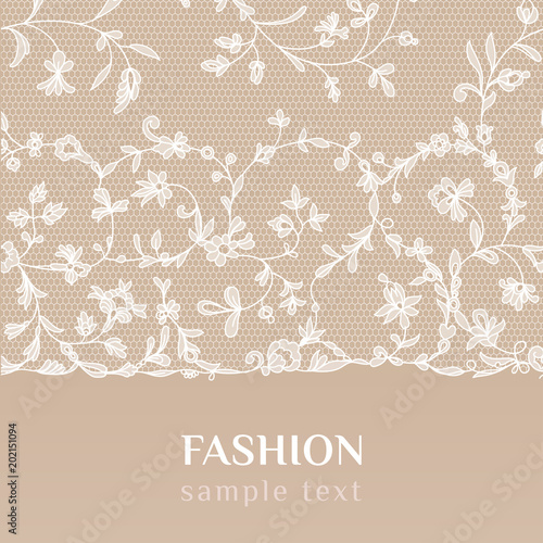 invitation card with lace ribbon