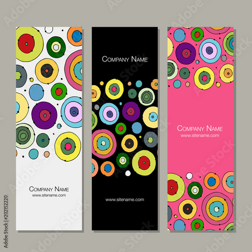 Banners design, abstract circles
