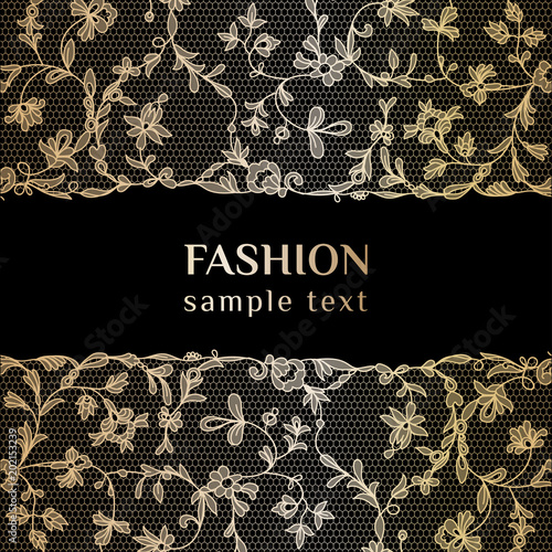 invitation card with lace ribbon