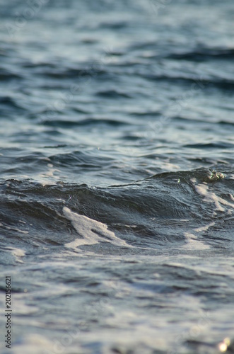 Fototapeta Naklejka Na Ścianę i Meble -  Sunny Sea Ocean Blue Water Waves Closeup Macro Nature