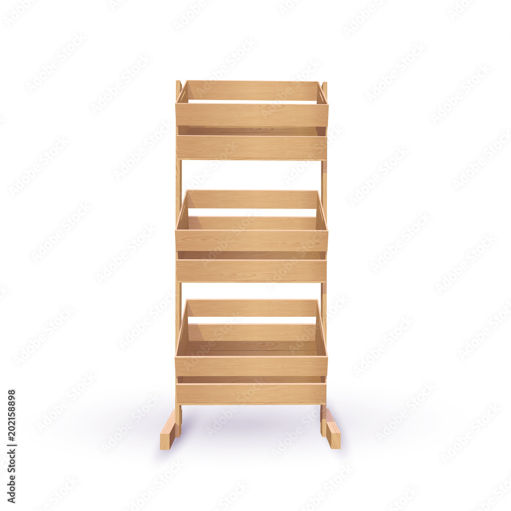 Rack With Wooden Crates