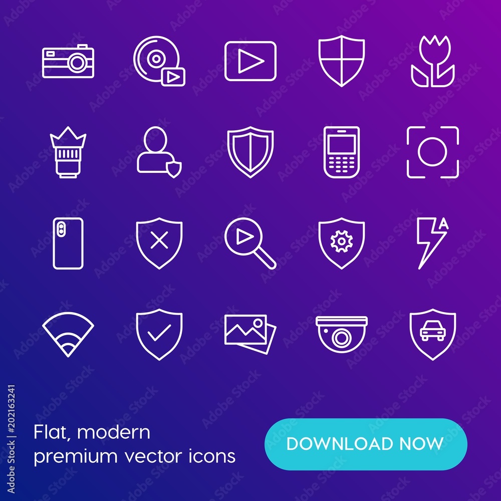 Modern Simple Set of mobile, security, video, photos Vector outline Icons. Contains such Icons as wifi, airport, image, cctv, wireless and more on gradient background. Fully Editable. Pixel Perfect. Modern Simple Set of mobile, security, video, photos Vector outline Icons. Contains such Icons as wifi, airport, image, cctv, wireless and more on gradient background. Fully Editable. Pixel Perfect.
