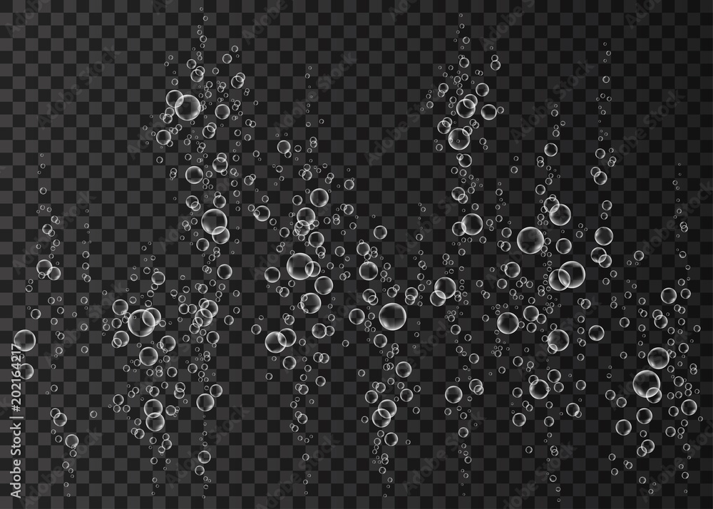 Water or oxygen bubbles on dark background. Water or oxygen bubbles on dark background.