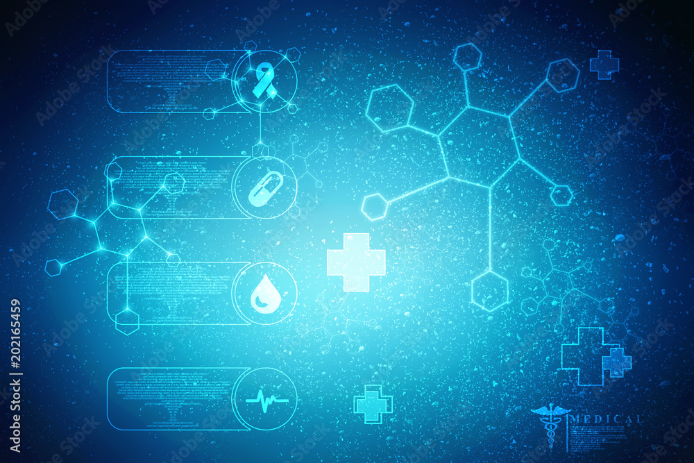 2D illustration medical structure background 2D illustration medical structure background