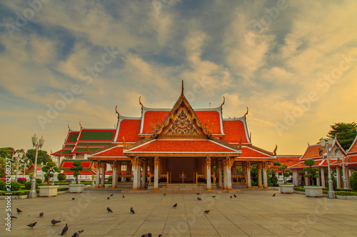 Wat Ratchanaddaram and Loha Prasat,Thailand.