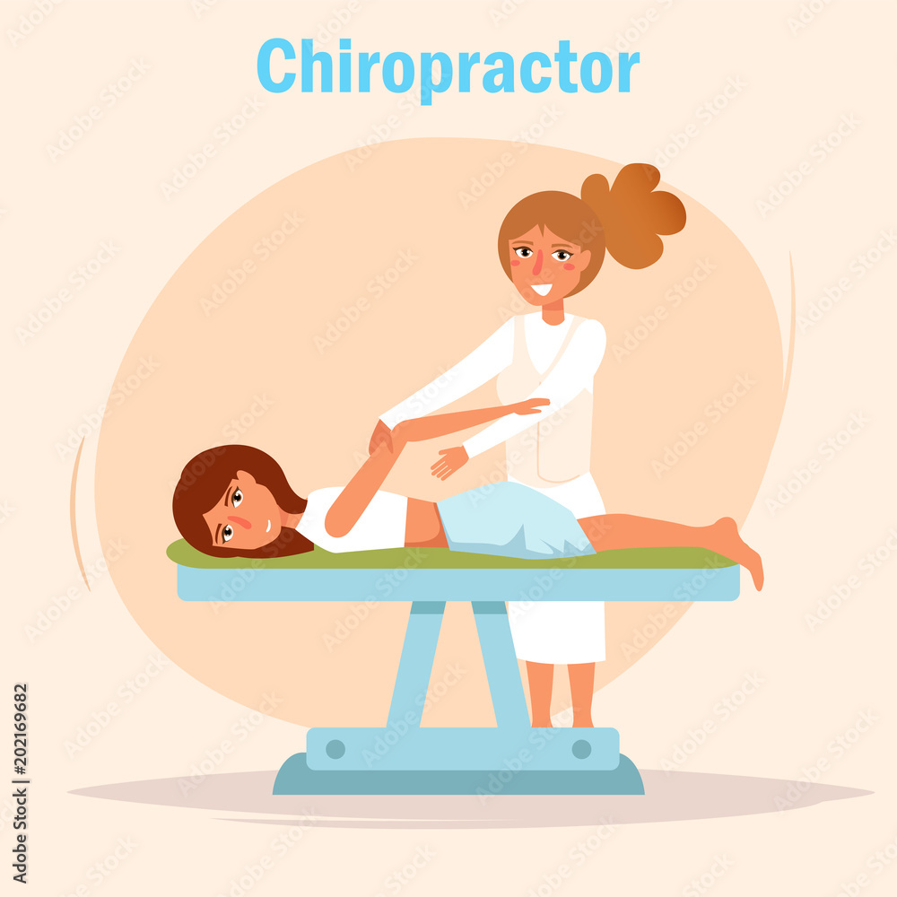 Fototapeta premium Chiropractor Massage Vector.