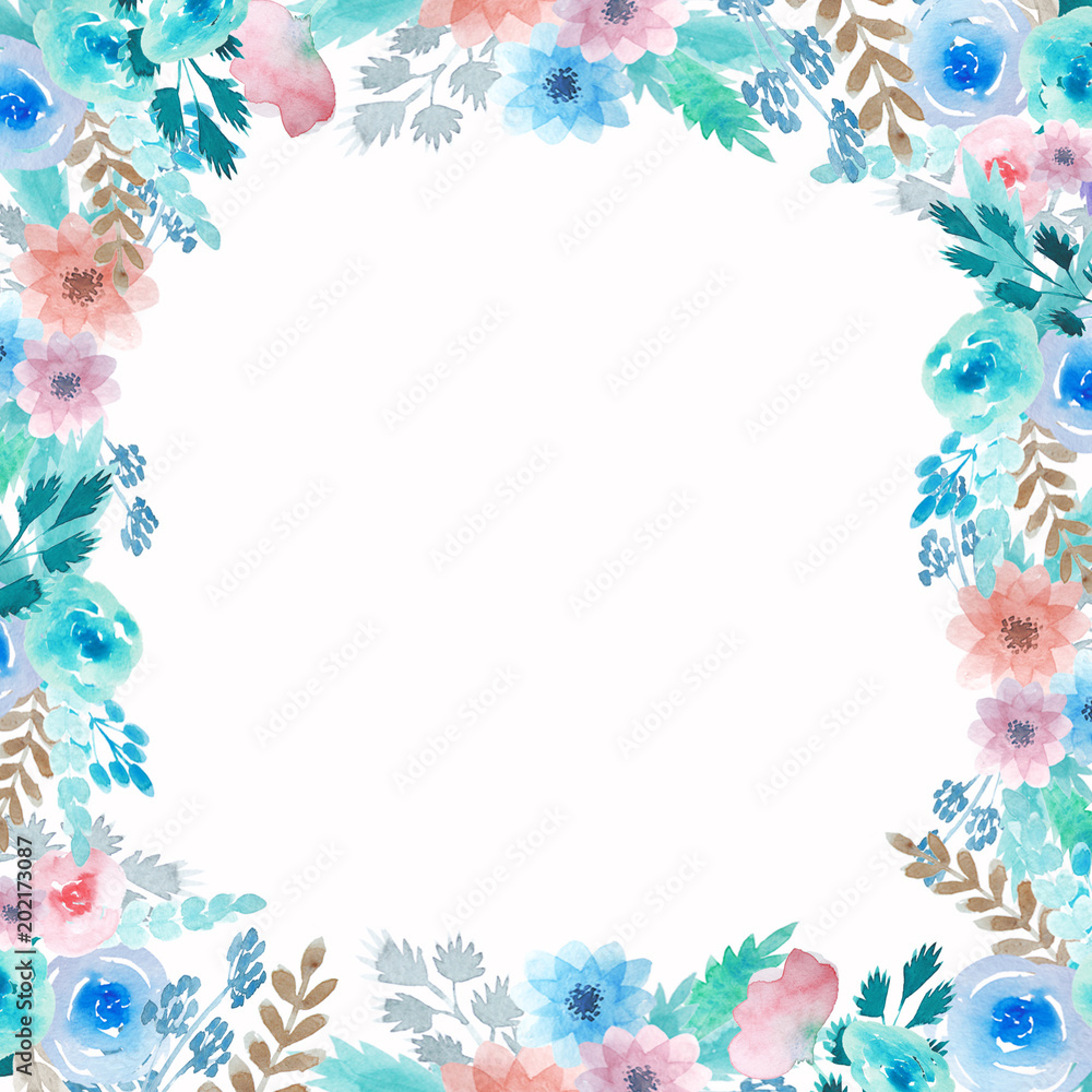Obraz premium Frame with delicate flowers