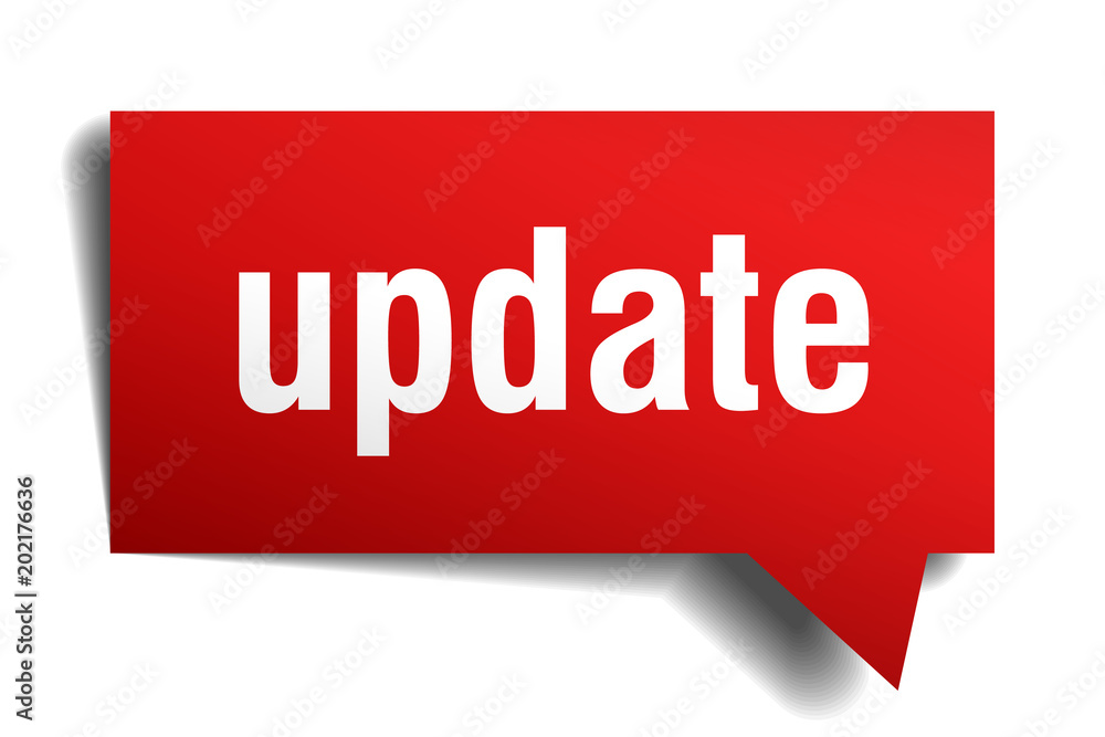 update red 3d speech bubble update red 3d speech bubble