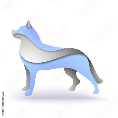 Dog vector. Colorful illustration.
